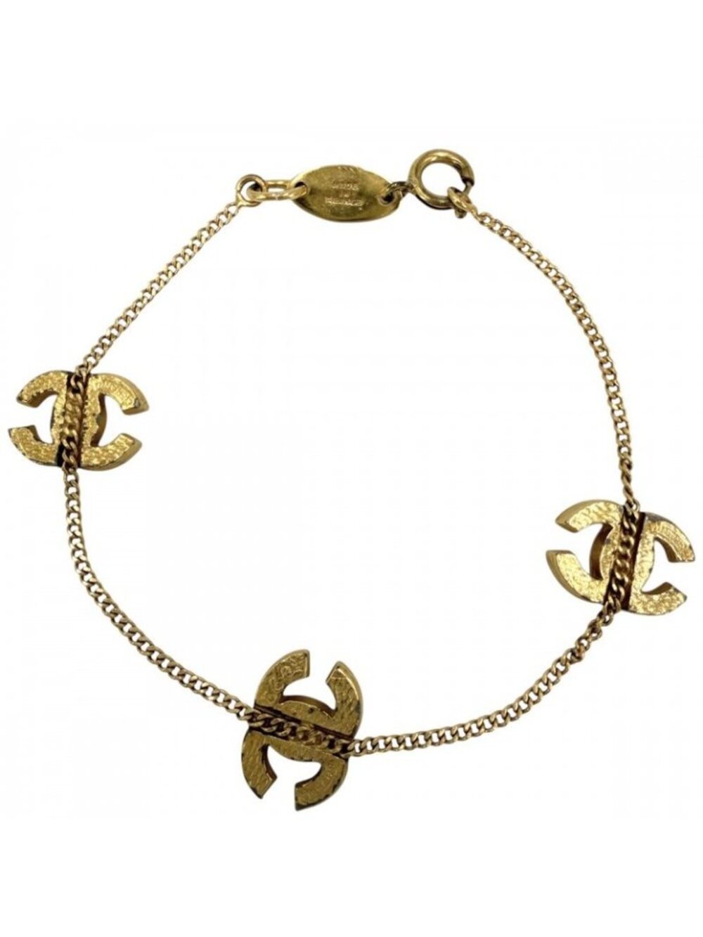 Chanel Bracelet Triple CC Logo Coco Gold - Picture 2 of 7